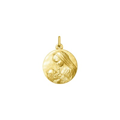 Médaille Vierge à l'enfant en or jaune