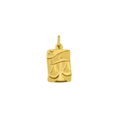 Pendentif zodiaque Balance en or jaune