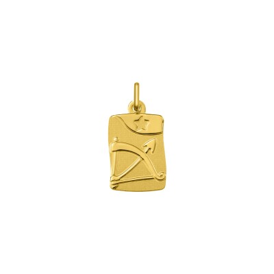 Pendentif zodiaque Sagittaire en or jaune