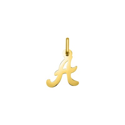 Pendentif initiale lettre A en or jaune