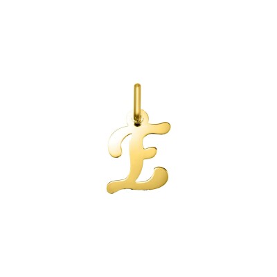 Pendentif initiale lettre E en or jaune