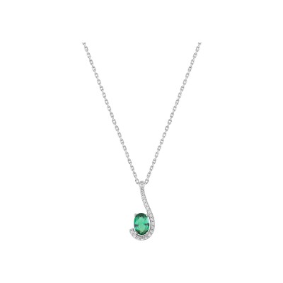 Collier en argent rhodié et oxyde de zirconium