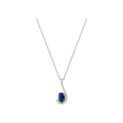 Collier en argent rhodié et oxyde de zirconium