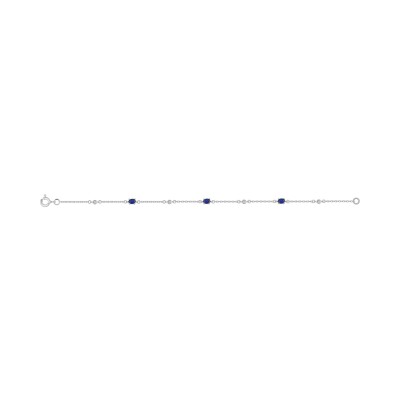 Bracelet en argent rhodié et oxyde de zirconium