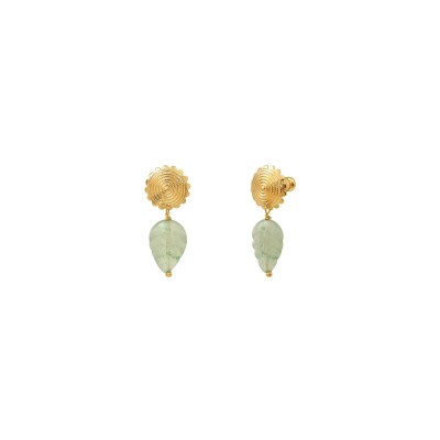 Boucles d'oreilles SATELLITE Arizona Dream en plaqué or et aventurine