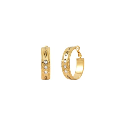 Boucles d'oreilles SATELLITE Arizona Dream en plaqué or et cristal