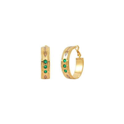 Boucles d'oreilles SATELLITE Arizona Dream en plaqué or et cristal