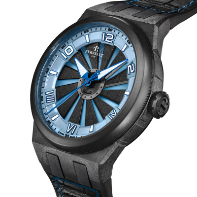Montre Perrelet Turbine Carbon Ice Blue A4065/5