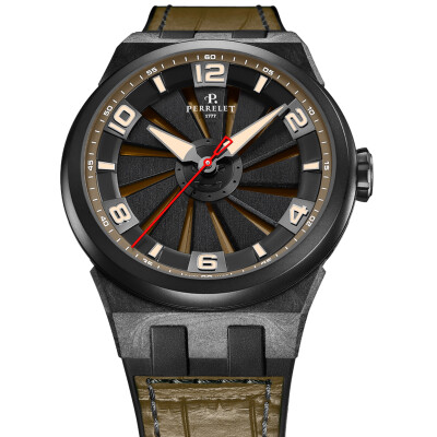 Montre Perrelet Turbine Carbon Kaki A4065/8
