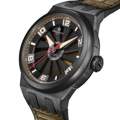 Montre Perrelet Turbine Carbon Kaki A4065/8