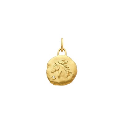 Médaille Arthus Bertrand Astro en or jaune et diamant