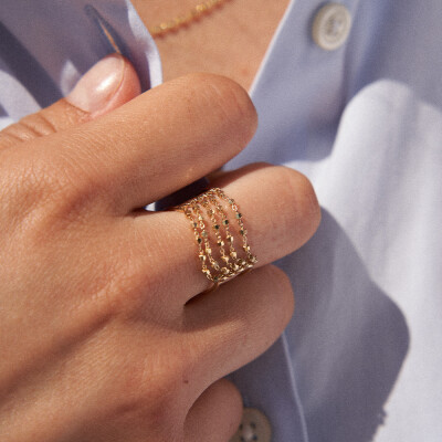 Bague Charlet Diamantée en or jaune