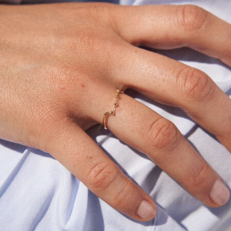 Bague Charlet Diamantée en or jaune