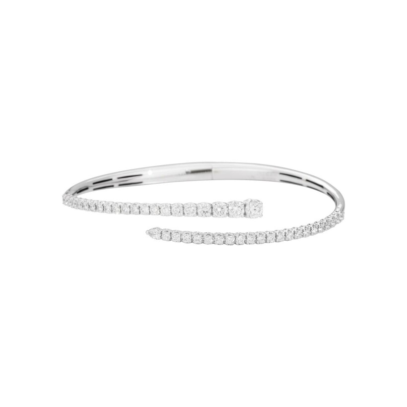 Bracelet Recarlo Anniversary Ligne Contrarié en or blanc et diamants