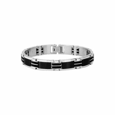 Bracelet Rochet Magnum en acier et PVD noir 22cm