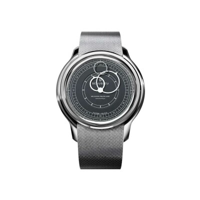 Montre BeauBleu Seconde Française pearl grey bracelet acier