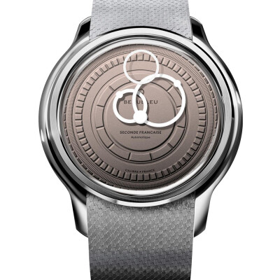 Montre BeauBleu Seconde Française salmon bracelet acier