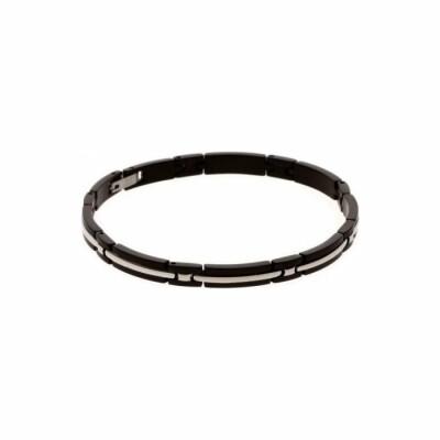 Bracelet Rochet Trinidad 5.5mm en acier et PVD noir 21cm