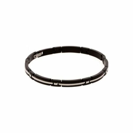 Bracelet Rochet Trinidad 5.5mm en acier et PVD noir 21cm