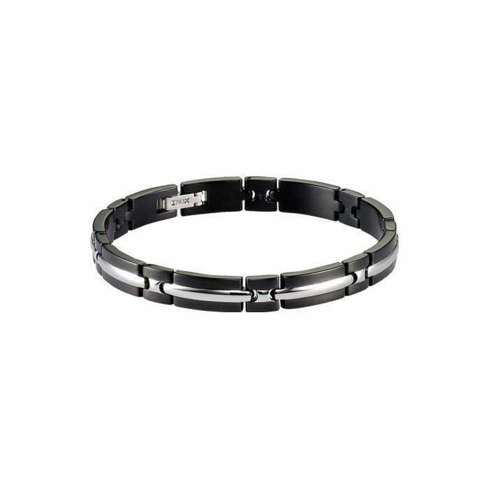 Bracelet Rochet Trinidad 8mm en acier et PVD noir 21cm