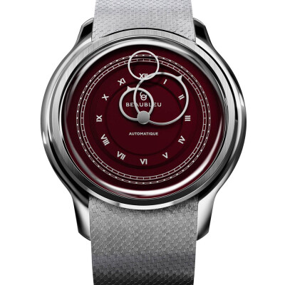 Montre BeauBleu La Pièce N.1 lie de vin bracelet acier