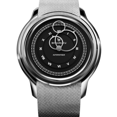 Montre BeauBleu La Pièce N.1 graphite bracelet acier