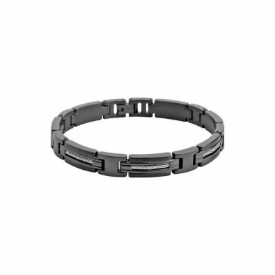 Bracelet Rochet Marina en PVD noir 21cm