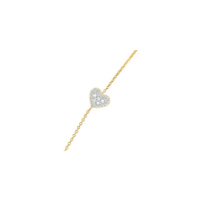 Bracelet or jaune et diamants