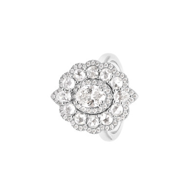 Bague Diana en or blanc et diamants