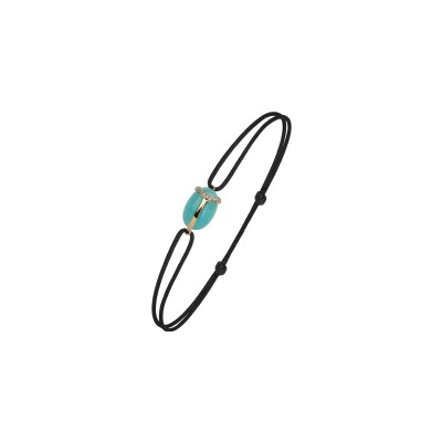 Bracelet Isabelle Langlois Khepri en or jaune, amazonite et diamant