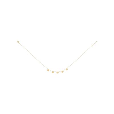 Collier coeur en or jaune, 40cm