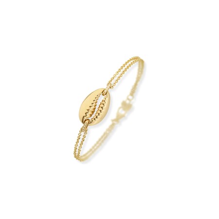 Bracelet Cauris en or jaune et diamants