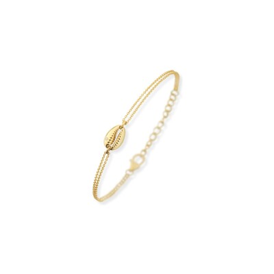 Bracelet Baby Cauris en or jaune et diamants