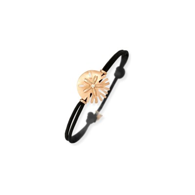 Bracelet Sandola sur cordon en or rose et diamant