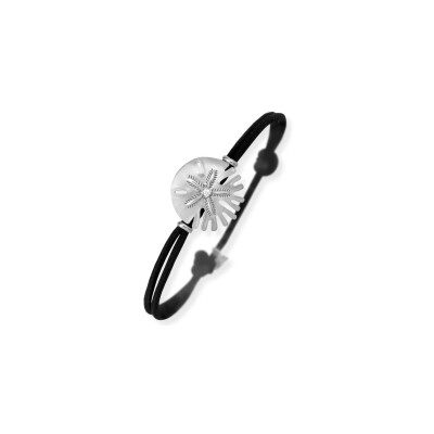 Bracelet Sandola sur cordon en or gris et diamant