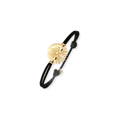 Bracelet Sandola sur cordon en or jaune et diamant