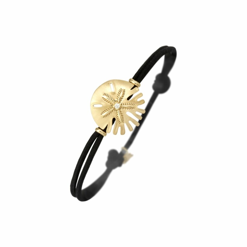 Bracelet Sandola sur cordon en or jaune et diamant