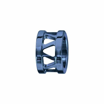 Charms acier et pvd bleu anneau ajouré