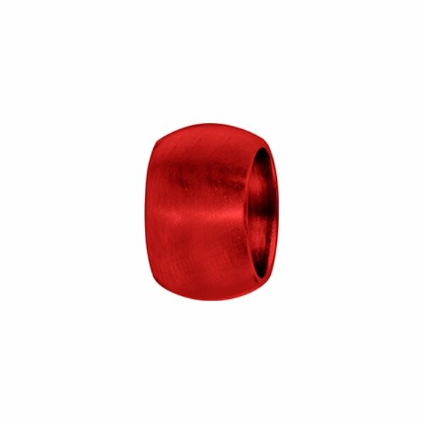 Charms aluminium anodise rouge anneau bombe lisse