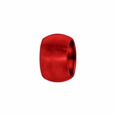 Charms aluminium anodise rouge anneau bombe lisse