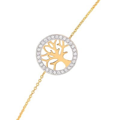 Bracelet or jaune et diamants