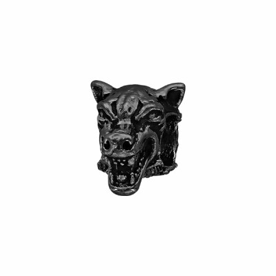Charms acier et pvd noir tête de loup