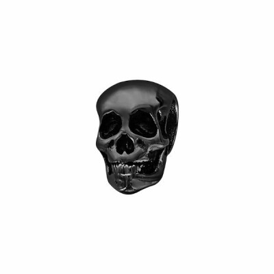 Charms acier et pvd noir tête de mort