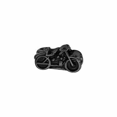 Charms acier moto pvd noir