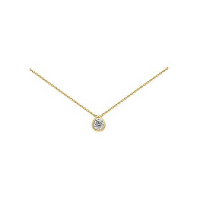 Collier en or jaune et oxyde de zirconium, 42cm