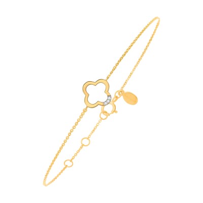 Bracelet or jaune et diamants