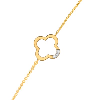 Bracelet or jaune et diamants