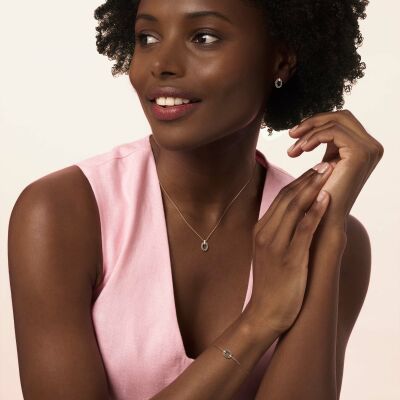 Bracelet or rose, diamants et diamants bruns