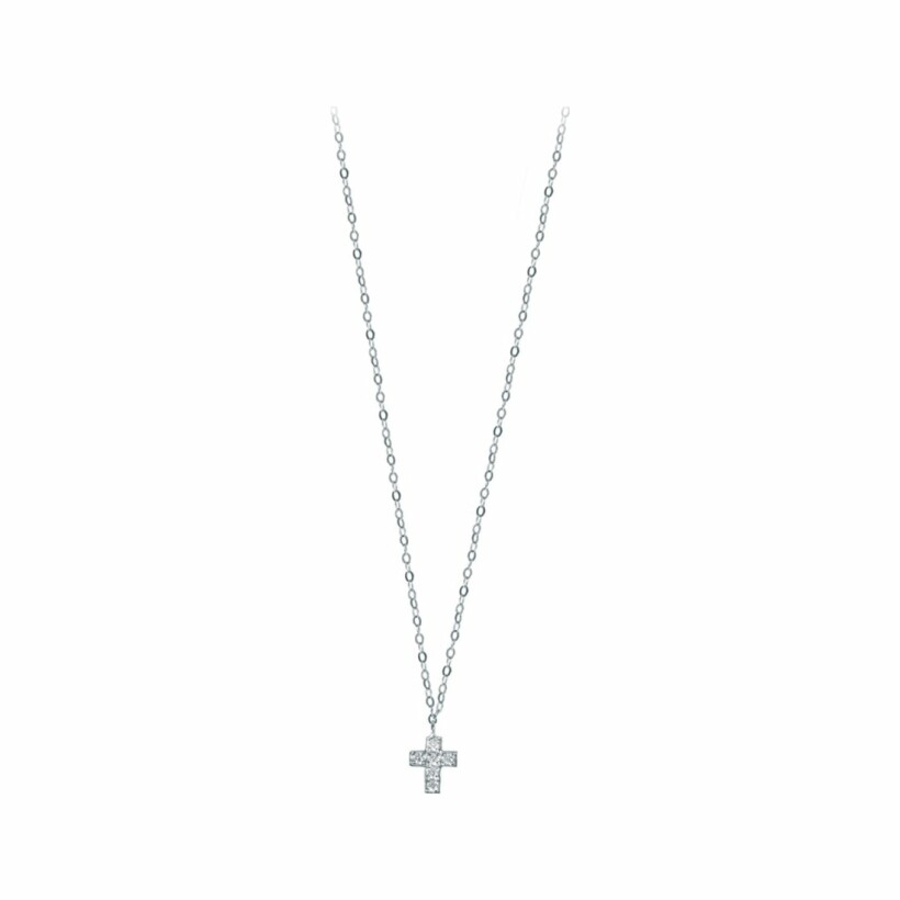 Collier Croix Gigi Clozeau Croix en or blanc et diamants