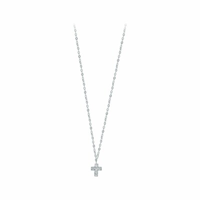 Collier Croix Gigi Clozeau Croix en or blanc et diamants